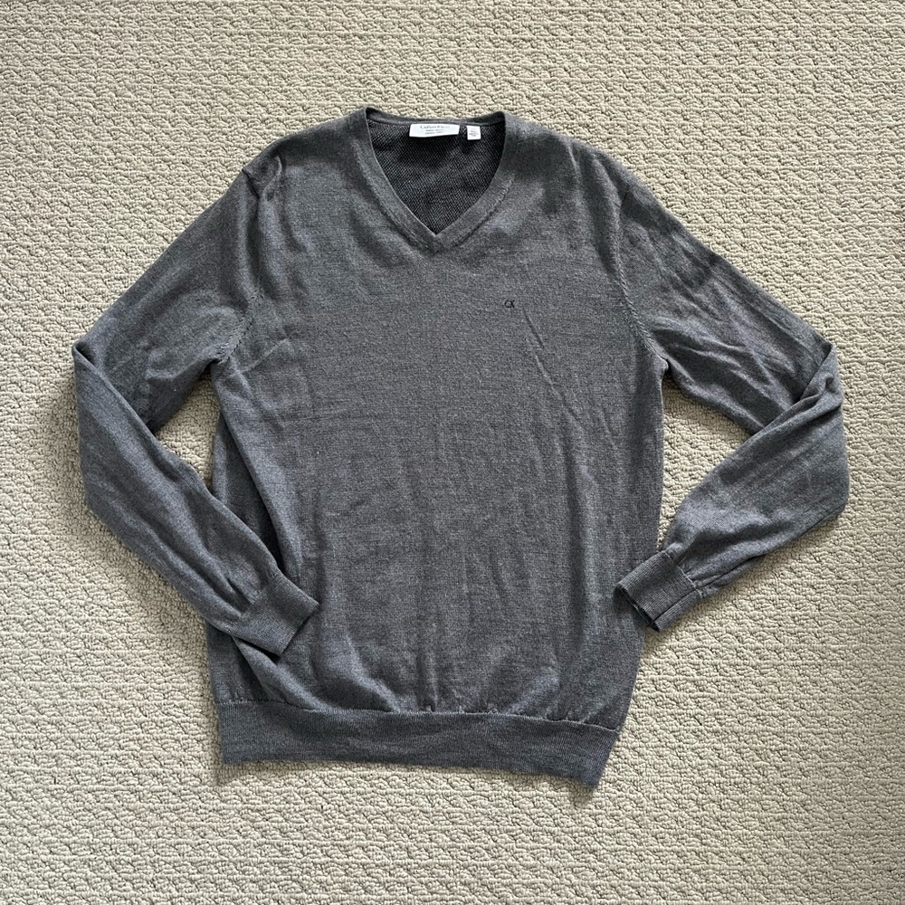 Calvin Klein 100% Merino Wool V-Neck Sweater